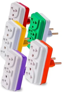 0120 Adaptador Tomada T Padrão Novo Antig Benjamin Triplo