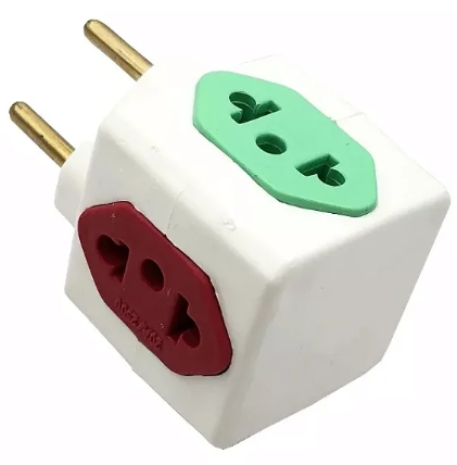 15 Benjamin Adaptador Cubo Colorido Tomada 2 Pinos 10a E 20a