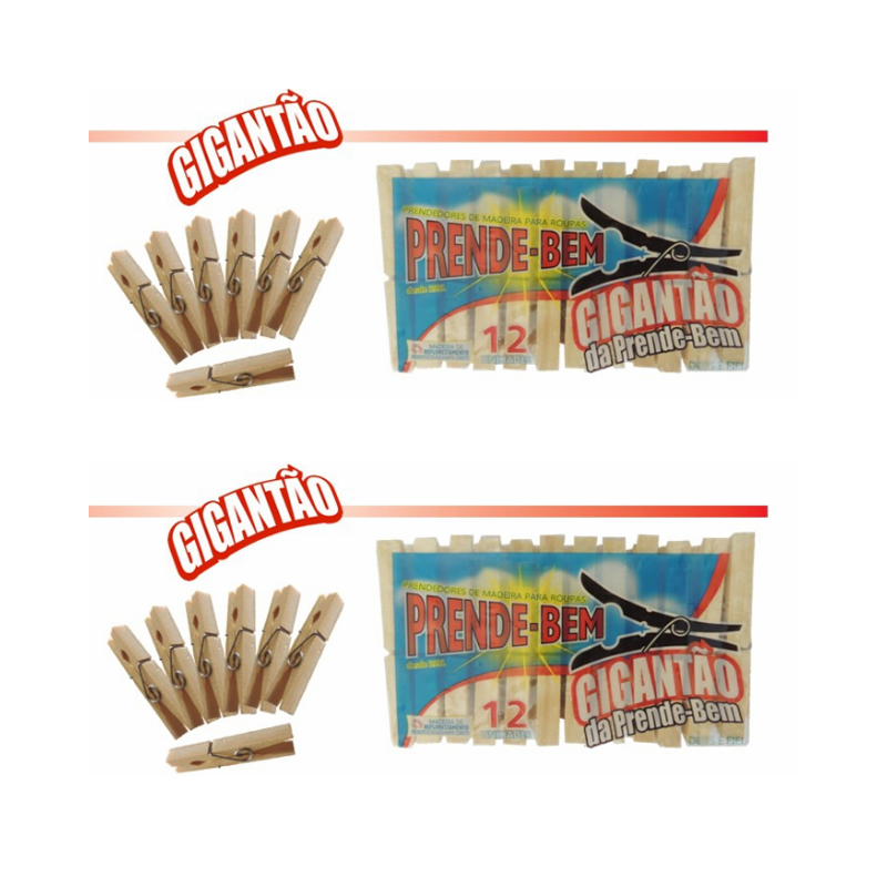 012 PRENDEDOR DE MADEIRA GIGANTAO C/ 12